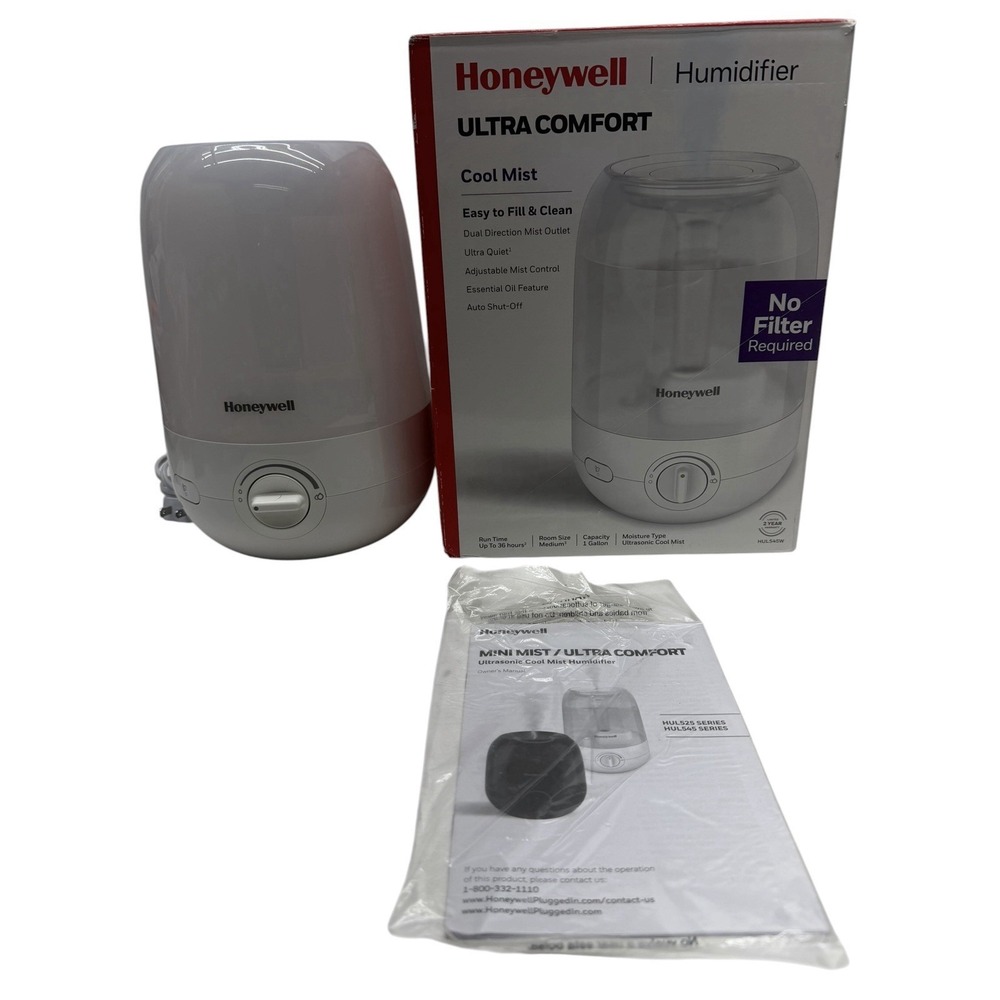 Honeywell HUL545W Ultra Comfort Cool Mist Humidifier 1 Gallon Open Box